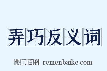 弄巧反义词是什么意思的图片